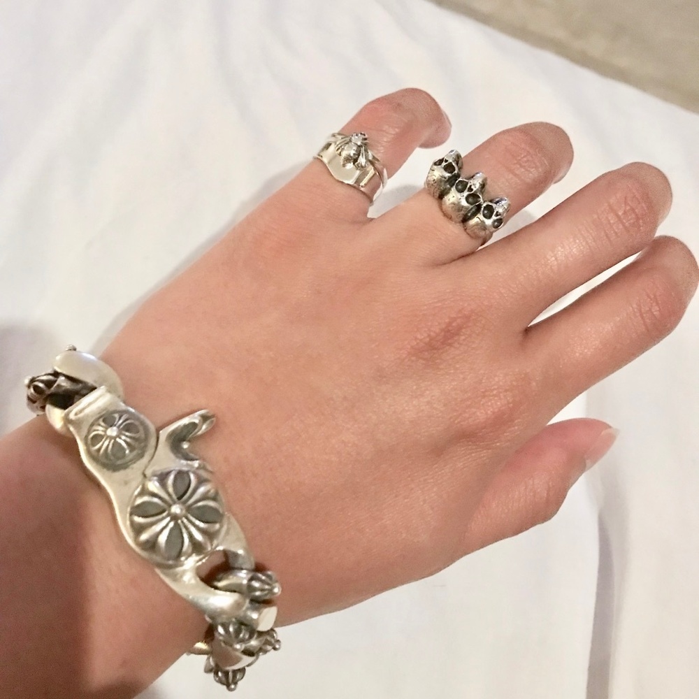 925 Sterling Silver Shield Shape Thin Ring - image 4